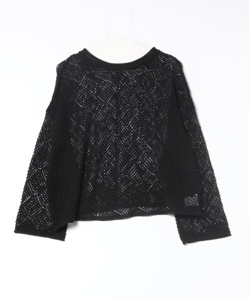 M.deux（エムドゥ）の「◎メッシュニット◎（ニット/セーター・レディース・ブラック/グレイッシュベージュ・MEDIUM）」の3枚目の写真