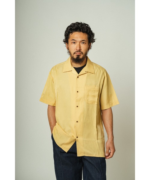 BIG MIKE（ビッグマイク）の「BIG MIKE ビッグマイク / レーヨン ミックス  オープンカラー半袖シャツ 102425540（シャツ/ブラウス・メンズ・ピンク/マスタード/オリーブ/ブラック・MEDIUM/LARGE/X-LARGE）」の12枚目の写真