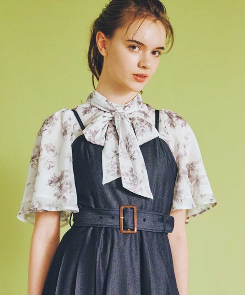 NOELA（ノエラ）の「フィルムカットジャガードブラウス（シャツ/ブラウス・レディース・ブラック/グレー/オフホワイト・フリー）」の3枚目の写真