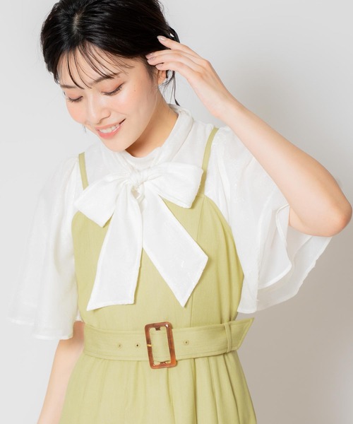 NOELA（ノエラ）の「フィルムカットジャガードブラウス（シャツ/ブラウス・レディース・ブラック/グレー/オフホワイト・フリー）」の2枚目の写真