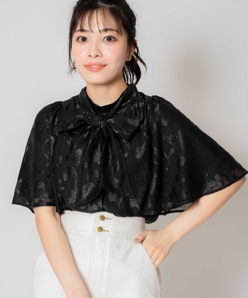 NOELA（ノエラ）の「フィルムカットジャガードブラウス（シャツ/ブラウス・レディース・ブラック/グレー/オフホワイト・フリー）」の20枚目の写真