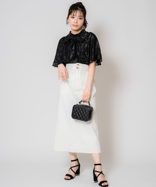 NOELA（ノエラ）の「フィルムカットジャガードブラウス（シャツ/ブラウス・レディース・ブラック/グレー/オフホワイト・フリー）」の22枚目の写真