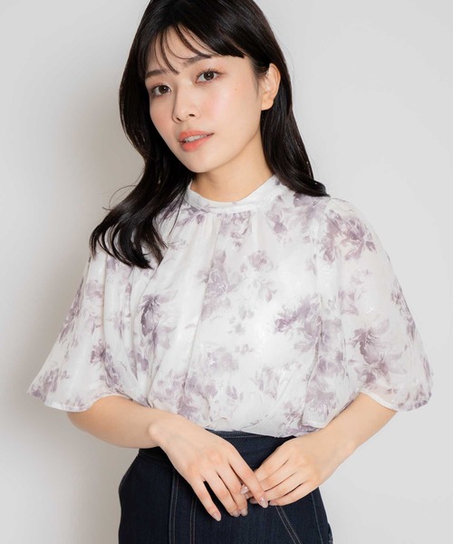 NOELA（ノエラ）の「フィルムカットジャガードブラウス（シャツ/ブラウス・レディース・ブラック/グレー/オフホワイト・フリー）」の16枚目の写真