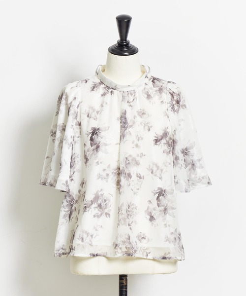 NOELA（ノエラ）の「フィルムカットジャガードブラウス（シャツ/ブラウス・レディース・ブラック/グレー/オフホワイト・フリー）」の11枚目の写真