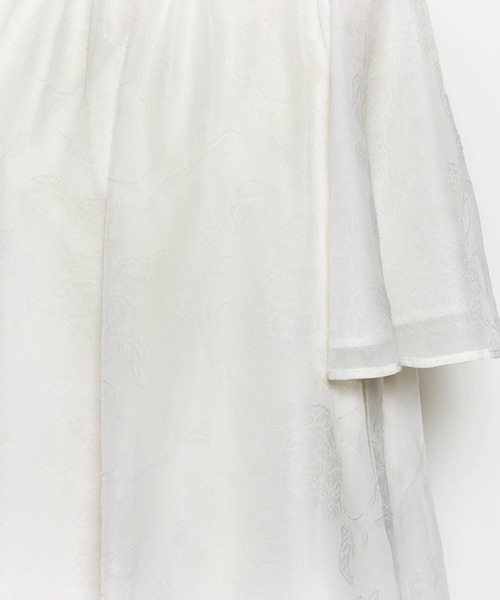 NOELA（ノエラ）の「フィルムカットジャガードブラウス（シャツ/ブラウス・レディース・ブラック/グレー/オフホワイト・フリー）」の6枚目の写真