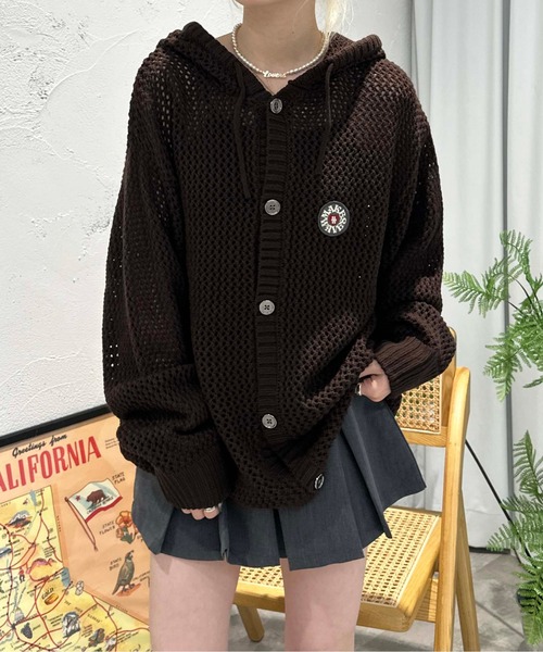 sedacle(セダクル)の「メッシュニットパーカー(パーカー・メンズ・ブラック/ボルドー/アイボリー/ブラウン・SMALL/MEDIUM/LARGE)」の16枚目の写真