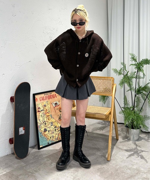 sedacle(セダクル)の「メッシュニットパーカー(パーカー・メンズ・ブラック/ボルドー/アイボリー/ブラウン・SMALL/MEDIUM/LARGE)」の20枚目の写真