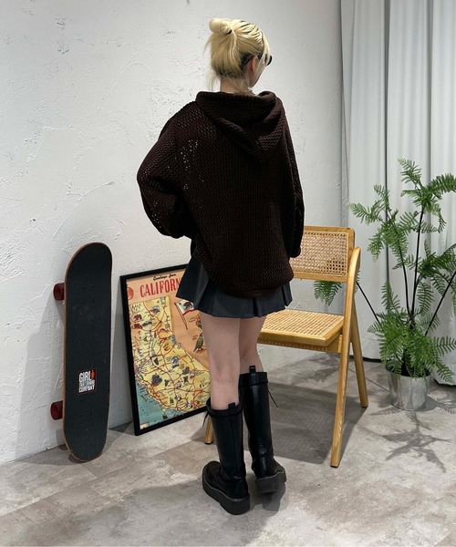 sedacle(セダクル)の「メッシュニットパーカー(パーカー・メンズ・ブラック/ボルドー/アイボリー/ブラウン・SMALL/MEDIUM/LARGE)」の21枚目の写真