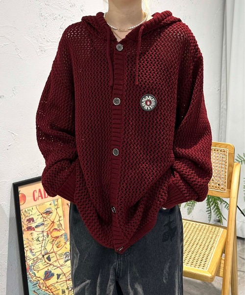 sedacle(セダクル)の「メッシュニットパーカー(パーカー・メンズ・ブラック/ボルドー/アイボリー/ブラウン・SMALL/MEDIUM/LARGE)」の22枚目の写真