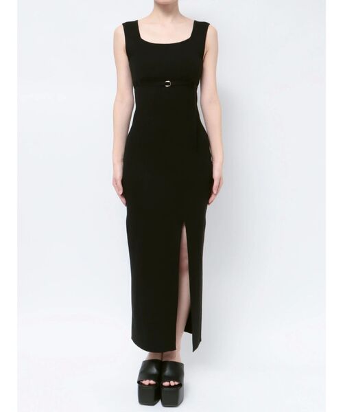 EMODA（エモダ）の「ベルトマークリブスリットワンピース（ワンピース・レディース・ライトブルー/ブラック/グレー・FREE）」の18枚目の写真