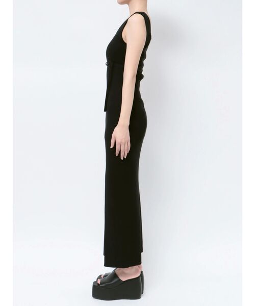 EMODA（エモダ）の「ベルトマークリブスリットワンピース（ワンピース・レディース・ライトブルー/ブラック/グレー・FREE）」の19枚目の写真