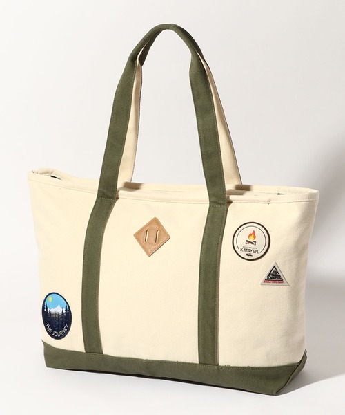 KRIFF MAYER（クリフメイヤー）の「【KRIFF MAYER/クリフメイヤー】マルチワッペン キャンバストート（トートバッグ・メンズ・ネイビー/ブラック/ダークグリーン・FREE）」の5枚目の写真