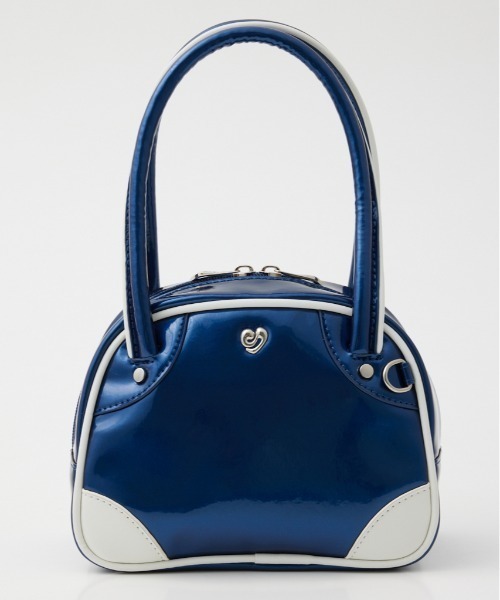 SLY（スライ）の「METAL CHARM MINI BOWLER BAG メタル チャーム ミニ ボウラー バッグ（ハンドバッグ・レディース・ネイビー/ブラック・FREE）」の2枚目の写真