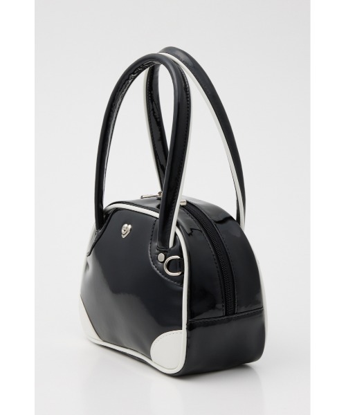 SLY（スライ）の「METAL CHARM MINI BOWLER BAG メタル チャーム ミニ ボウラー バッグ（ハンドバッグ・レディース・ネイビー/ブラック・FREE）」の3枚目の写真