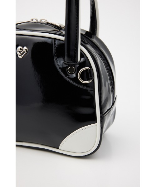 SLY（スライ）の「METAL CHARM MINI BOWLER BAG メタル チャーム ミニ ボウラー バッグ（ハンドバッグ・レディース・ネイビー/ブラック・FREE）」の8枚目の写真