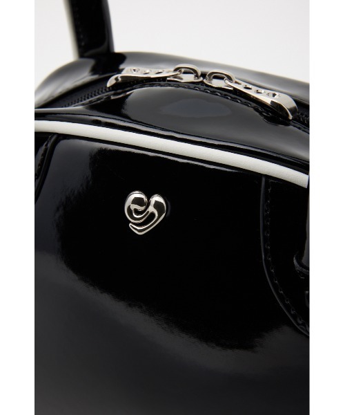 SLY（スライ）の「METAL CHARM MINI BOWLER BAG メタル チャーム ミニ ボウラー バッグ（ハンドバッグ・レディース・ネイビー/ブラック・FREE）」の9枚目の写真