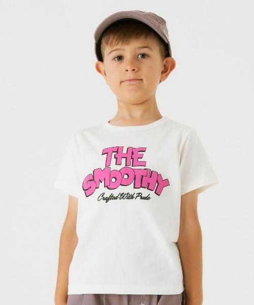 Smoothy(スムージー)の「SMOOTHY THE SMOOTHY Tee / スムージー ザ スムージー Tシャツ(Tシャツ/カットソー・キッズ・ホワイト×ブルー/ホワイト×ピンク・100/110/120/130/140/150/160)」の2枚目の写真