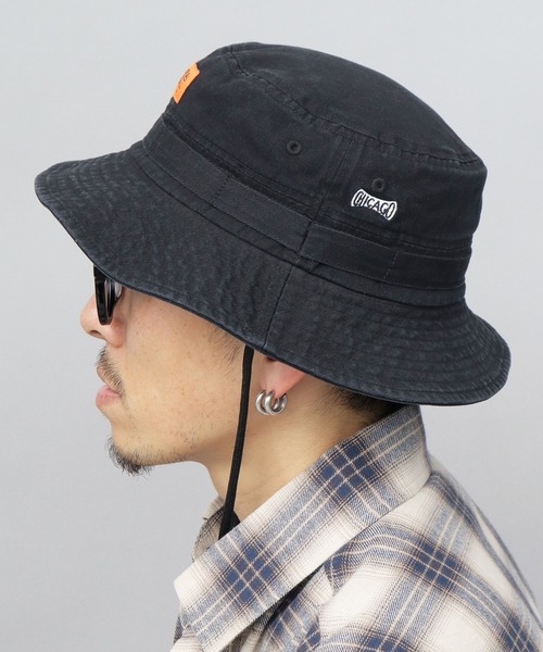 UNIVERSAL OVERALL（ユニバーサルオーバーオール）の「オレンジネームタグ ヴィンテージツイル サファリハット（ハット・メンズ・ブラック/カーキ・FREE）」の9枚目の写真