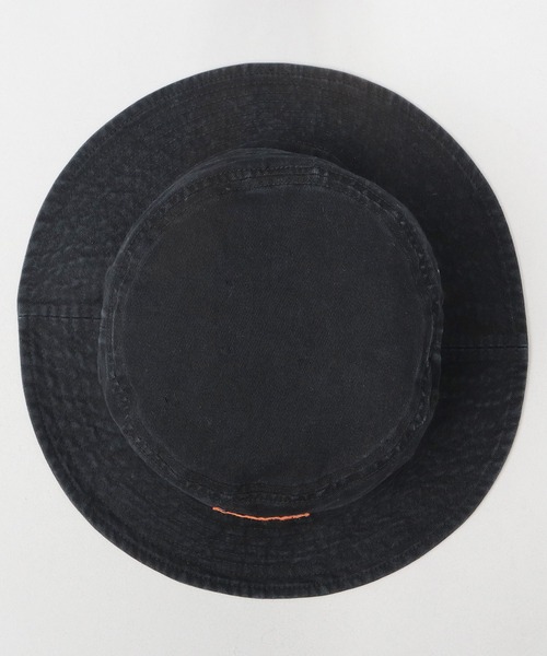 UNIVERSAL OVERALL（ユニバーサルオーバーオール）の「オレンジネームタグ ヴィンテージツイル サファリハット（ハット・メンズ・ブラック/カーキ・FREE）」の4枚目の写真