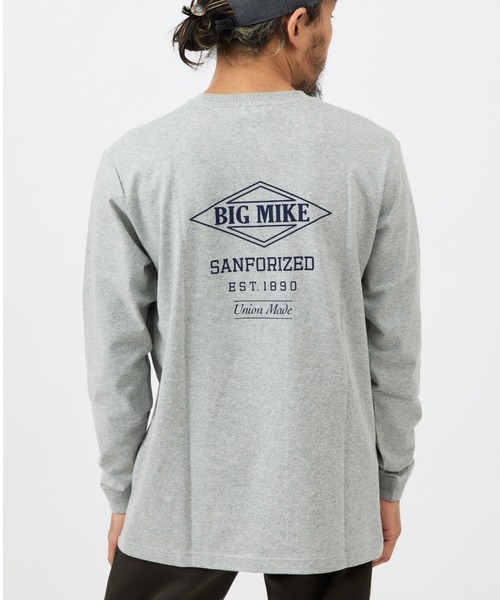 BIG MIKE ビックマイク/ ベーシックロゴ 長袖フロントバックプリントTシャツ ロンT // 102118305（Tシャツ/カットソー）｜BIG MIKE（ビッグマイク）