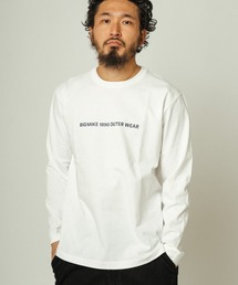 BIG MIKE ビックマイク/ ベーシックロゴ 長袖フロントバックプリントTシャツ ロンT / 102118305