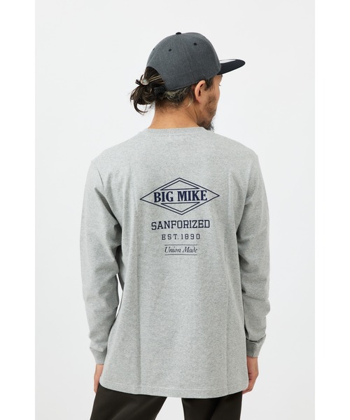 BIG MIKE ビックマイク/ ベーシックロゴ 長袖フロントバックプリントTシャツ ロンT // 102118305（Tシャツ/カットソー）｜BIG MIKE（ビッグマイク）