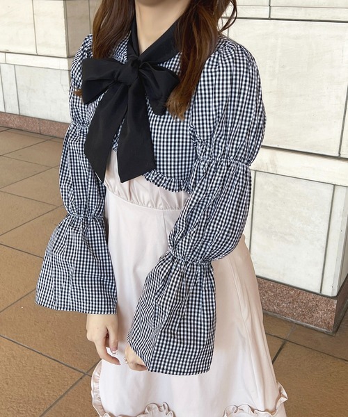 apres jour(アプレジュール)の「ボウタイマムルークブラウス【ZOZOTOWN限定アイテム】(シャツ/ブラウス・レディース・ブラック/ブラック系その他/オフホワイト・フリー/X-LARGE)」の3枚目の写真