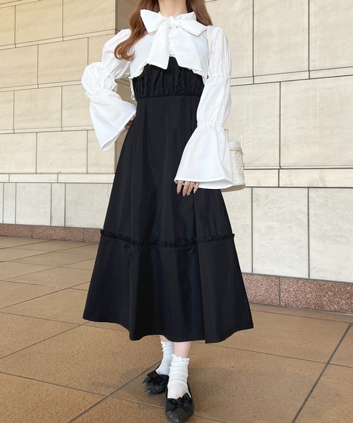apres jour(アプレジュール)の「ボウタイマムルークブラウス【ZOZOTOWN限定アイテム】(シャツ/ブラウス・レディース・ブラック/ブラック系その他/オフホワイト・フリー/X-LARGE)」の9枚目の写真