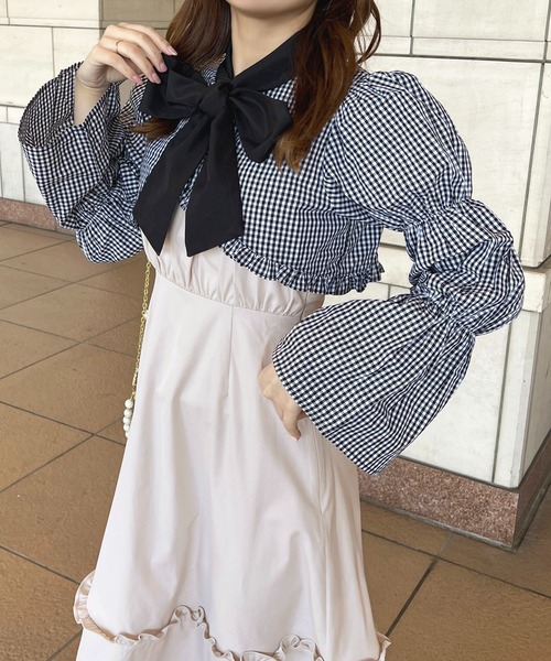 apres jour(アプレジュール)の「ボウタイマムルークブラウス【ZOZOTOWN限定アイテム】(シャツ/ブラウス・レディース・ブラック/ブラック系その他/オフホワイト・フリー/X-LARGE)」の19枚目の写真