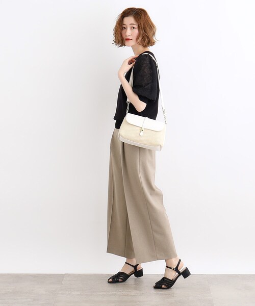 grove(グローブ)の「◆フラップベルトペーパーショルダー(ショルダーバッグ・レディース・オフホワイト/イエロー系その他/ブラック/ライトグレー・00)」の22枚目の写真