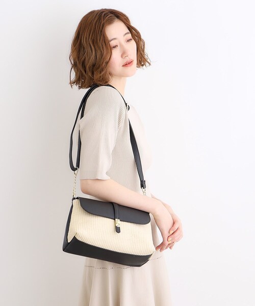 grove(グローブ)の「◆フラップベルトペーパーショルダー(ショルダーバッグ・レディース・オフホワイト/イエロー系その他/ブラック/ライトグレー・00)」の19枚目の写真