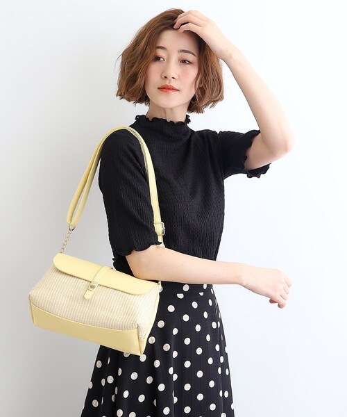 grove(グローブ)の「◆フラップベルトペーパーショルダー(ショルダーバッグ・レディース・オフホワイト/イエロー系その他/ブラック/ライトグレー・00)」の17枚目の写真