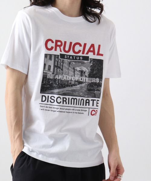 FUNALIVE(ファンアライブ)の「フォトプリント半袖クルーTシャツ(Tシャツ/カットソー・メンズ・ホワイト/ブルー系その他/モカ/スミクロ/グリーン系その他/ネイビー/ブラック系/ブラック/ホワイト系1/ホワイト系/ブルー系その他2/ピンク・LL/L/M)」の3枚目の写真