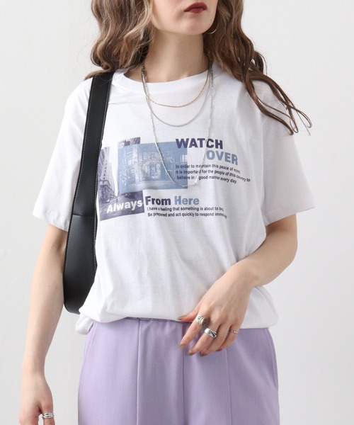 FUNALIVE(ファンアライブ)の「フォトプリント半袖クルーTシャツ(Tシャツ/カットソー・メンズ・ホワイト/ブルー系その他/モカ/スミクロ/グリーン系その他/ネイビー/ブラック系/ブラック/ホワイト系1/ホワイト系/ブルー系その他2/ピンク・LL/L/M)」の4枚目の写真