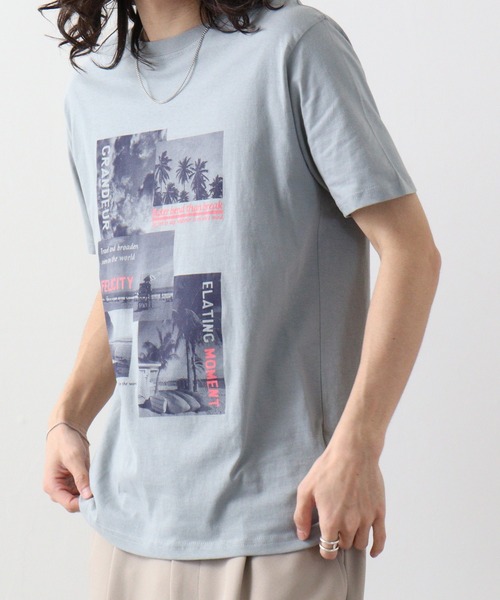 FUNALIVE(ファンアライブ)の「フォトプリント半袖クルーTシャツ(Tシャツ/カットソー・メンズ・ホワイト/ブルー系その他/モカ/スミクロ/グリーン系その他/ネイビー/ブラック系/ブラック/ホワイト系1/ホワイト系/ブルー系その他2/ピンク・LL/L/M)」の10枚目の写真