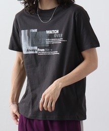 フォトプリント半袖クルーTシャツ
