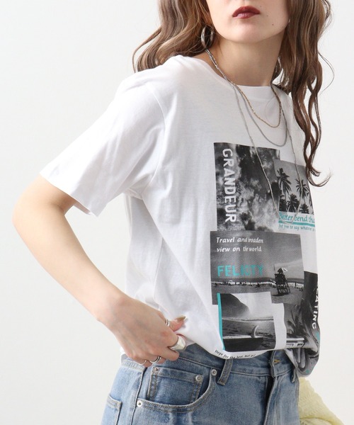 FUNALIVE(ファンアライブ)の「フォトプリント半袖クルーTシャツ(Tシャツ/カットソー・メンズ・ホワイト/ブルー系その他/モカ/スミクロ/グリーン系その他/ネイビー/ブラック系/ブラック/ホワイト系1/ホワイト系/ブルー系その他2/ピンク・LL/L/M)」の14枚目の写真