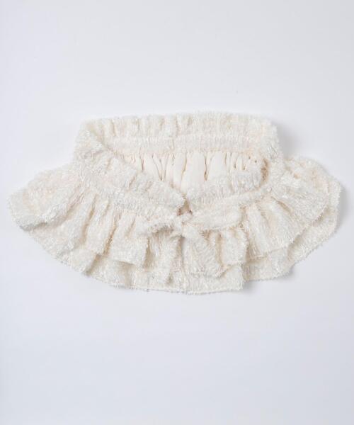 WEGO（ウィゴー）の「WEGO/シャギーマルチWAY付けフリル（付け襟・レディース・ブラック/オフホワイト・FREE）」の7枚目の写真