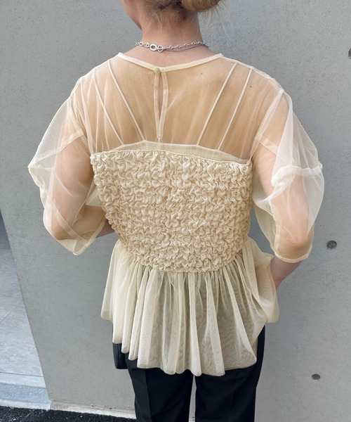 新品未使用タグ付★ select MOCA チュール切替ギャザートップス チュール切替ギャザートップス【SALE】 – SELECT MOCA