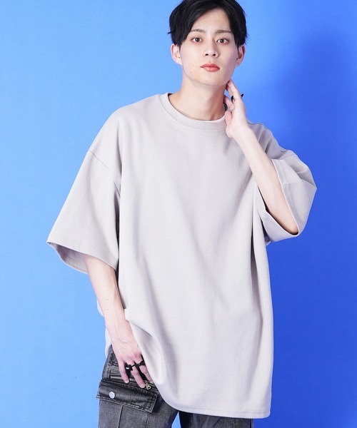 a.p.o.v.（エーピーオービー）の「a.p.o.v. カラーバリエーションビッグポンチTシャツ（Tシャツ/カットソー・メンズ・アッシュグレー/ホワイト/ブルーグレー/ブラック/ブルー/カーキ/グレー/イエロー/オレンジ・ONE SIZE）」の4枚目の写真