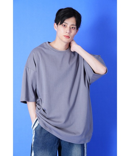 a.p.o.v.（エーピーオービー）の「a.p.o.v. カラーバリエーションビッグポンチTシャツ（Tシャツ/カットソー・メンズ・アッシュグレー/ホワイト/ブルーグレー/ブラック/ブルー/カーキ/グレー/イエロー/オレンジ・ONE SIZE）」の21枚目の写真