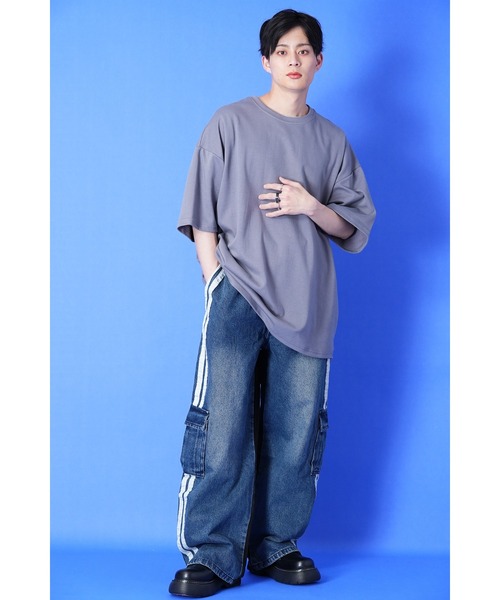 a.p.o.v.（エーピーオービー）の「a.p.o.v. カラーバリエーションビッグポンチTシャツ（Tシャツ/カットソー・メンズ・アッシュグレー/ホワイト/ブルーグレー/ブラック/ブルー/カーキ/グレー/イエロー/オレンジ・ONE SIZE）」の22枚目の写真