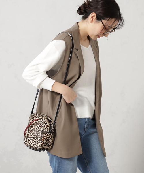 FOUND GOOD(ファウンドグッド)の「ジョーゼットテーラーベスト(テーラードジャケット・レディース・ブラック/ベージュ・S/M/L)」の2枚目の写真