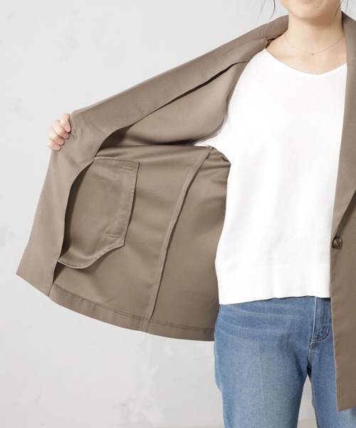 FOUND GOOD(ファウンドグッド)の「ジョーゼットテーラーベスト(テーラードジャケット・レディース・ブラック/ベージュ・S/M/L)」の10枚目の写真