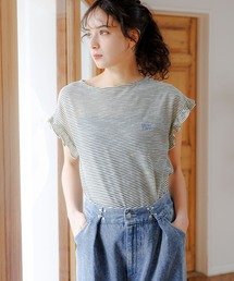 LAKOLE | スラブボーダーフリルTEE / 115429(Tシャツ/カットソー)