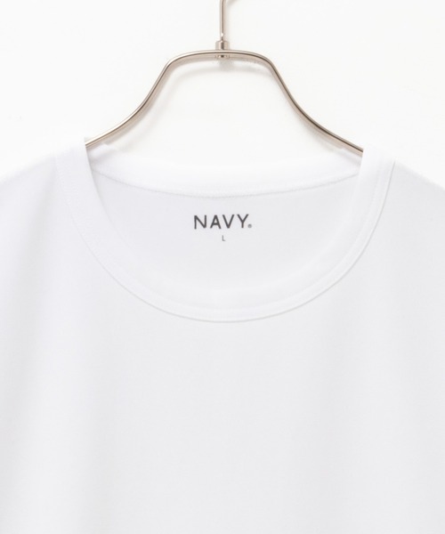 NAVY（ネイビー）の「NAVY 倍速DRY ジョーゼットショートスリーブTEE（Tシャツ/カットソー・メンズ・ブラック/ホワイト/チャコールグレー/ブルーグレー・S/M/XXL/XL/L）」の6枚目の写真