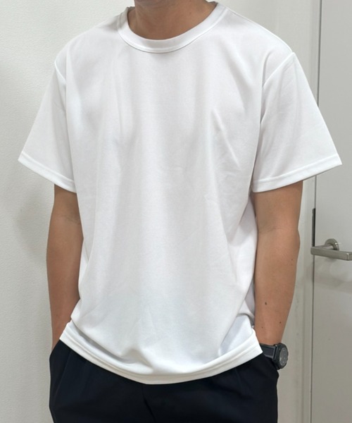 NAVY（ネイビー）の「NAVY 倍速DRY ジョーゼットショートスリーブTEE（Tシャツ/カットソー・メンズ・ブラック/ホワイト/チャコールグレー/ブルーグレー・S/M/XXL/XL/L）」の10枚目の写真