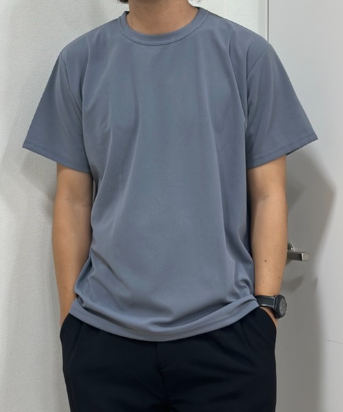 NAVY（ネイビー）の「NAVY 倍速DRY ジョーゼットショートスリーブTEE（Tシャツ/カットソー・メンズ・ブラック/ホワイト/チャコールグレー/ブルーグレー・S/M/XXL/XL/L）」の12枚目の写真
