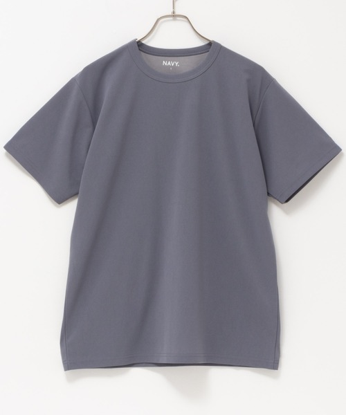 NAVY（ネイビー）の「NAVY 倍速DRY ジョーゼットショートスリーブTEE（Tシャツ/カットソー・メンズ・ブラック/ホワイト/チャコールグレー/ブルーグレー・S/M/XXL/XL/L）」の16枚目の写真