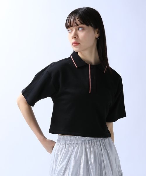 JEANASIS（ジーナシス）の「バイカラーラインショートポロ/115357